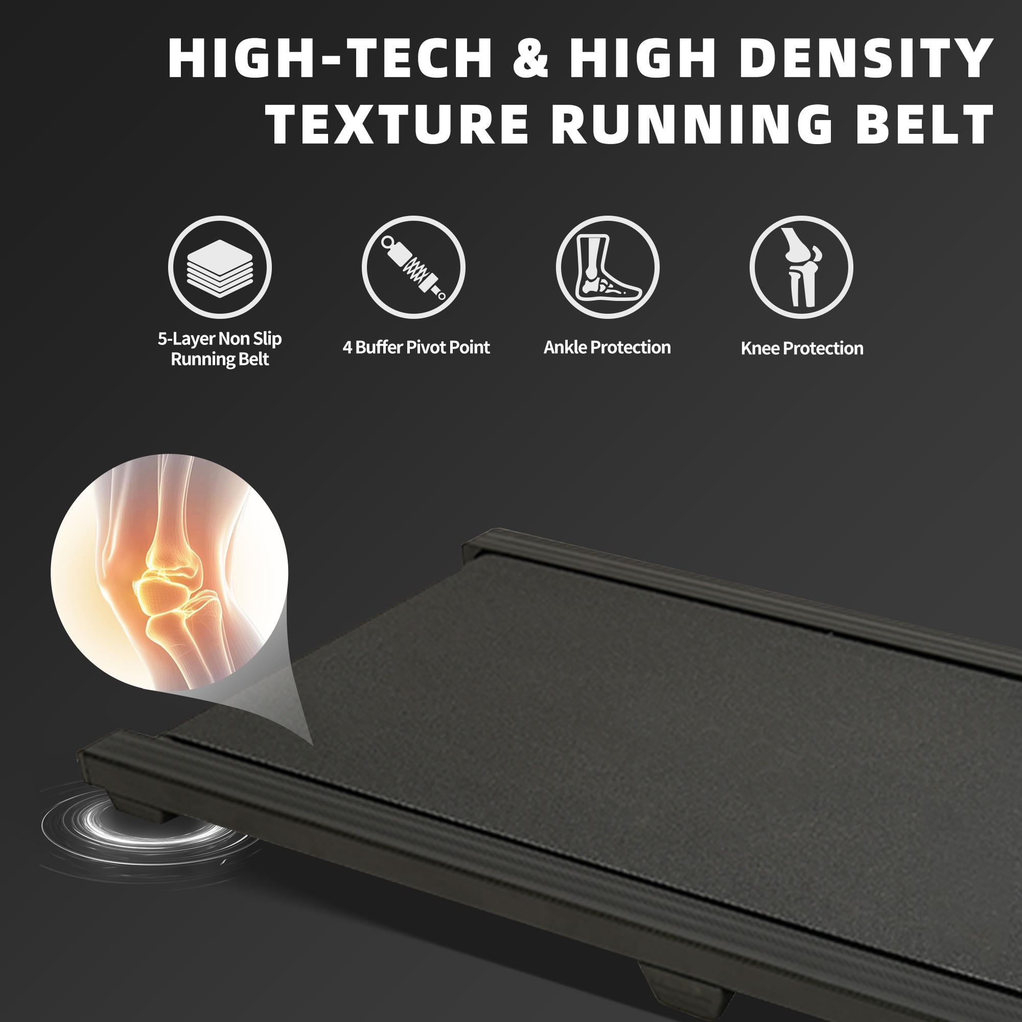 Under Desk Treadmill With Incline,Walking Pad For Home/Office,Portable Walking Treadmill 1.0HP,Walking Jogging Machine With 242 Lbs Weight Capacity,LED Display,1.0-6.0km/h_voghion.com
